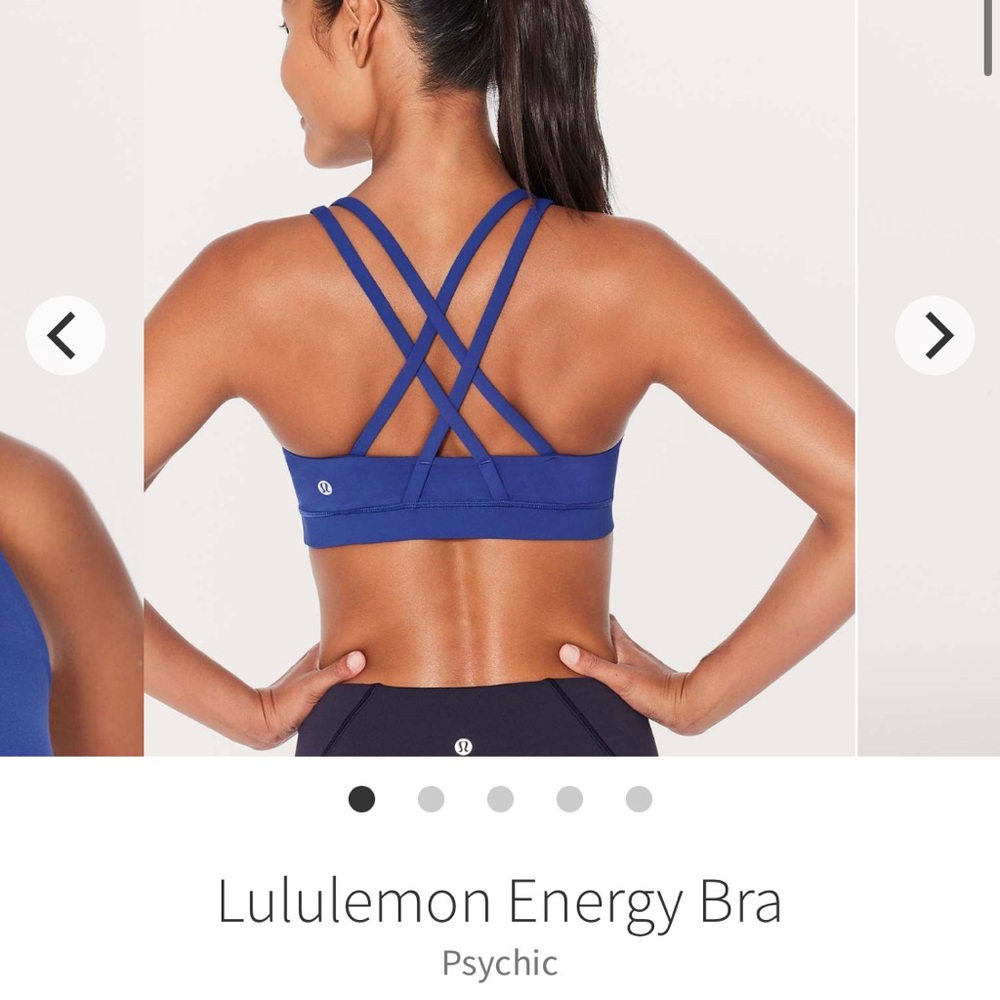 NWOT Blue Lululemon Energy Bra